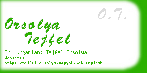 orsolya tejfel business card